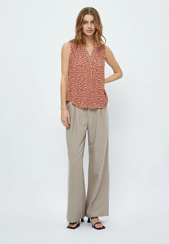 Bia Blouse - Melon Peach Print