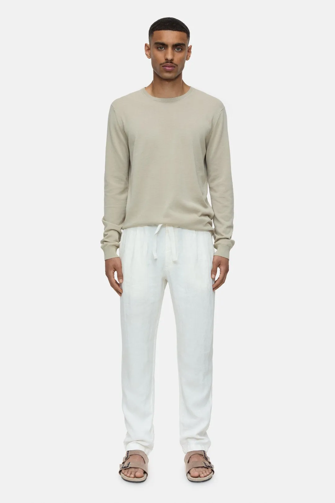 Closed Virgo Tapered Linen Pant Ivory