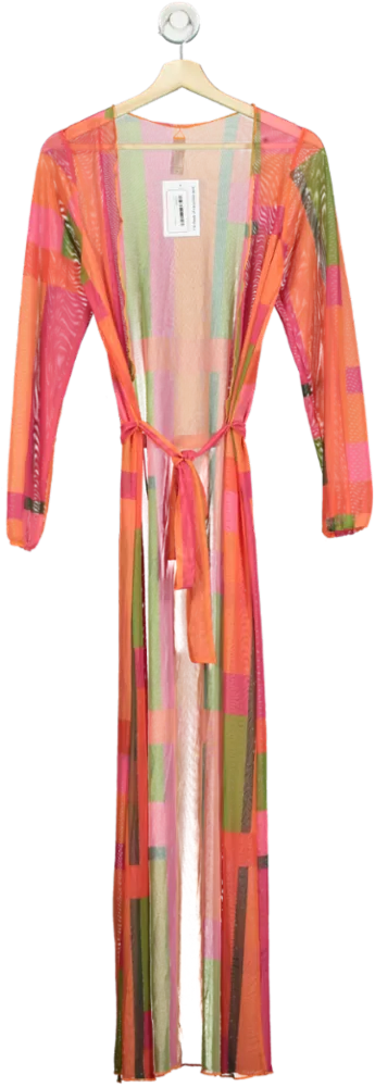 Fashion Nova Multicolour Sheer Long Kimono XS