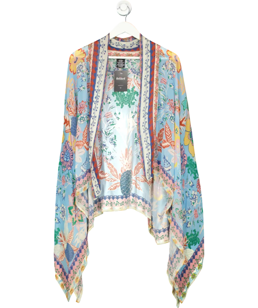 Vismaya Multicoloured Floral Patterned Sheer Kimono One Size