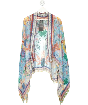 Vismaya Multicoloured Floral Patterned Sheer Kimono One Size