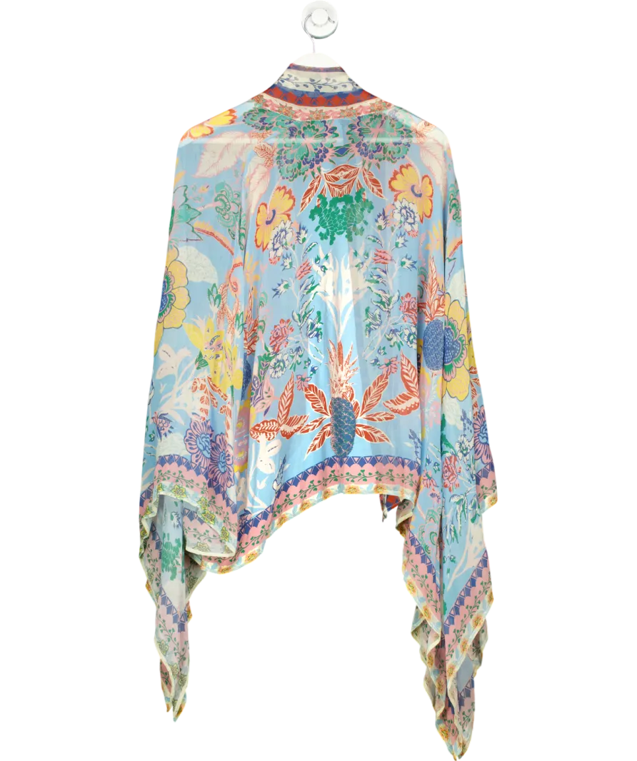 Vismaya Multicoloured Floral Patterned Sheer Kimono One Size