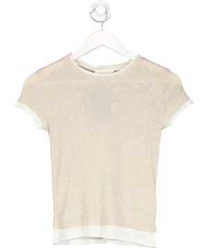 ZARA Beige Double Layered T-shirt UK M
